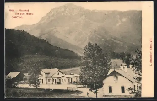 AK Kernhof, Ansicht des Ortes mit dem Gippel