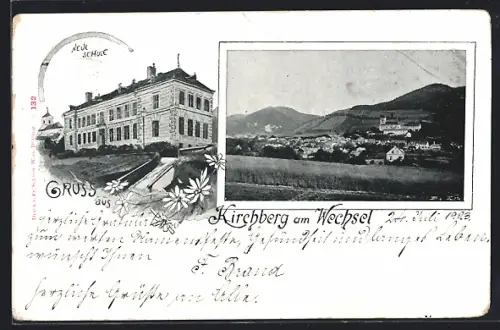 AK Kirchberg am Wechsel, Neue Schule, Gesamtansicht, Edelweiss
