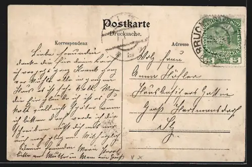 AK Bruck a. d. Mur, Wienergasse mit Wohnhäusern