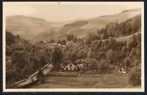 AK Edlitz /N.-Oe., Blick auf den Ort mit Erholungsheim Bothe