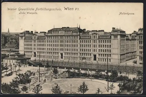 AK Wien, Gewerbliche Fortbildungsschule, Linke Wienzeile 180 / Ecke Mollardgasse