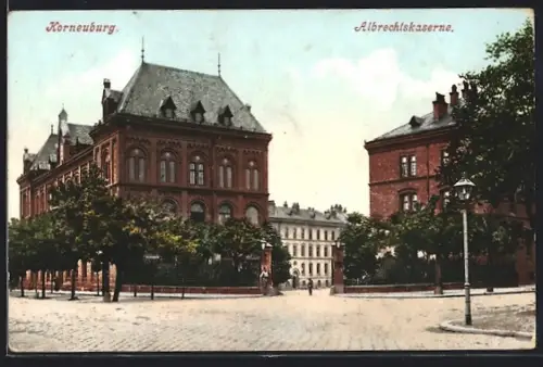 AK Korneuburg, Albrechtskaserne mit Strassenpartie