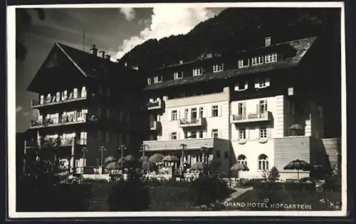 AK Hofgastein, Grand Hotel mit Terrasse
