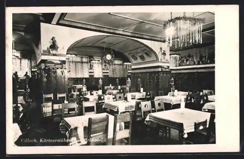 AK Villach, Parkhotel, Kärntnerstübchen, Innenansicht