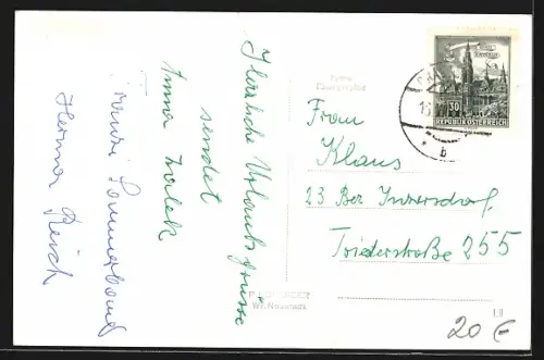 AK Drassmarkt /Burgenland, Gasthof Gabriel Janis mit Strasse, VW-Käfer