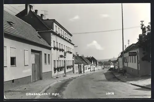 AK Drassmarkt, Strassenpartie mit Gasthaus Karl Trettler