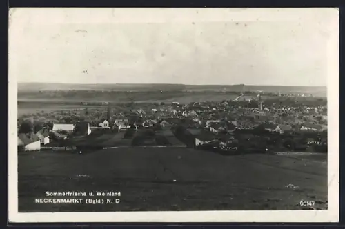 AK Neckenmarkt im Burgenland, Totalansicht aus der Vogelschau