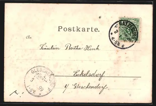 AK Ratzeburg, Ortsansicht mit Rotkehlchen