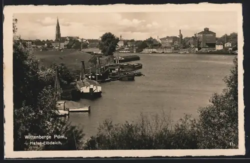 AK Wittenberge /Pdm., Hafen-Elbdeich