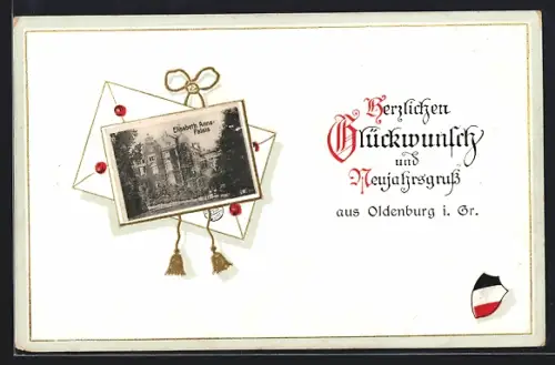 AK Oldenburg i. Gr., Elisabeth-Anna-Palais, Neujahr