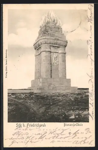 AK Silk b. Friedrichsruh, Bismarck-Säule