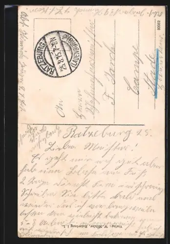 AK Ratzeburg i. L., Blick zum Wasserturm