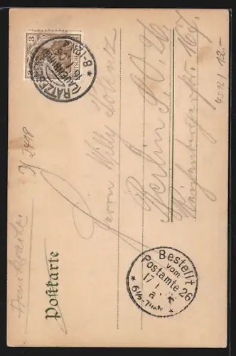 AK Ratzeburg i. L., Marktplatz mit Denkmal und Wache