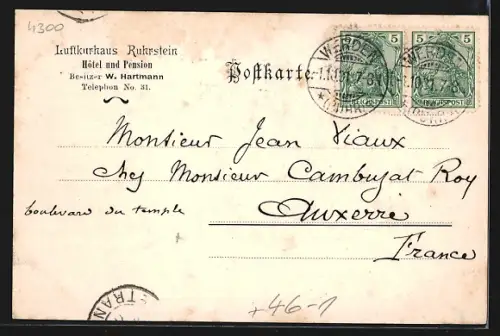 AK Bredeney a. d. Ruhr, Luftkurhaus Ruhrstein mit Strassenbahn