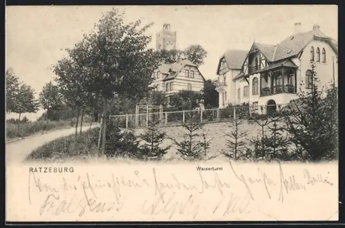 AK Ratzeburg, Ortsansicht mit Wasserturm