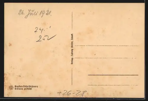 Steindruck-AK Rothenhusen, An der Wakenitz