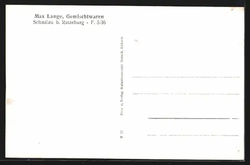 AK Schmilau, Gut Judenbek, Kirche, Strassenszene