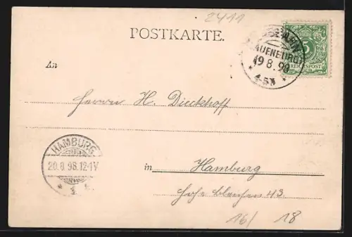 AK Seedorf i. Lbg., Ortsansicht mit Kirche