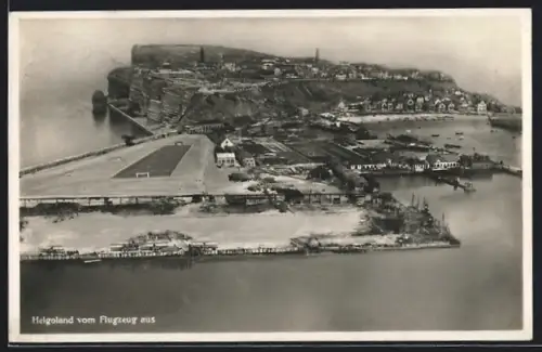 AK Helgoland, Luftaufnahme der Insel