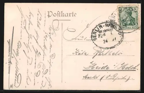 AK Ratzeburg, Blick von der Badeanstalt zum Dom