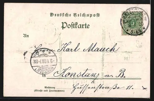 Lithographie Ratzeburg, Dom mit Probstei, Demolirungs-Ecke, Panorama