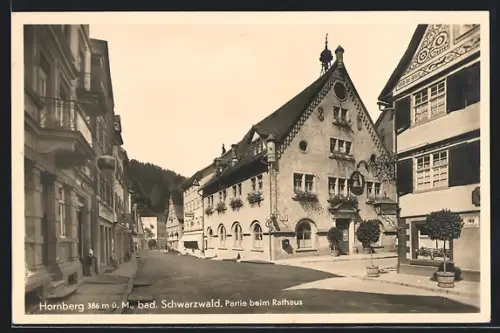 AK Hornberg / Schwarzwald, Partie beim Rathaus