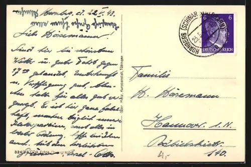 AK Hornberg / Schwarzwald, Partie beim Rathaus