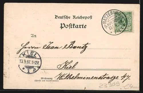 AK Ratzeburg, Teilansicht, Kirche, Uferpartie