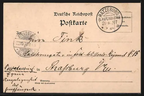 AK Ratzeburg, Teilansicht, Kirche, Uferpartie