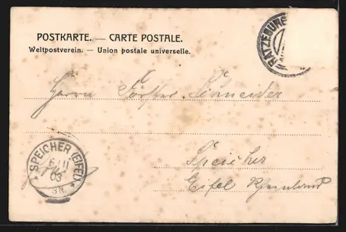 AK Ratzeburg / Lbg., Cantine und Denkmal Hundebusch, Schiessstand, Soldaten bei Bier