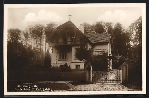 AK Ratzeburg, i. Lbg., Blindenheim St. Georgsberg
