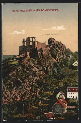 AK Donnersberg / Dannenfels, Ruine Falkenstein