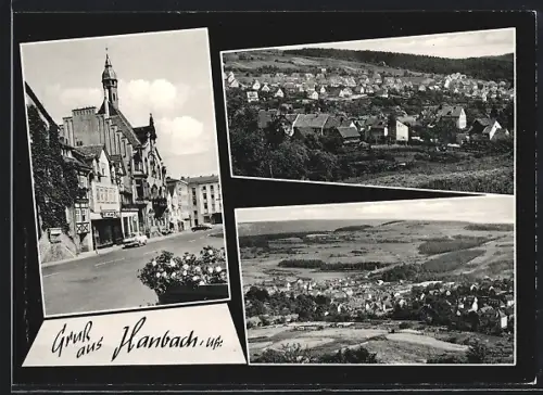 AK Hanbach /Ufr., Ortsansichten, Strassenpartie, Panorama