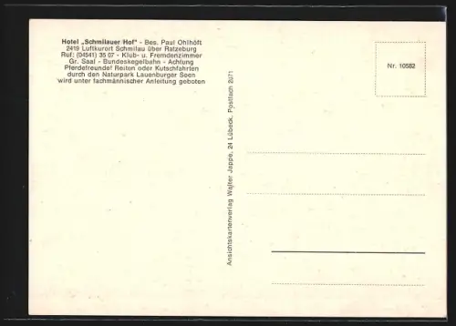 AK Schmilau /Lauenburg, Hotel Schmilauer Hof, Bes. Paul Ohlhöft