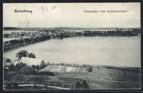 AK Ratzeburg, Panorama vom Aussichtsturm