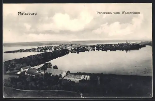 AK Ratzeburg, Panorama vom Wasserturm
