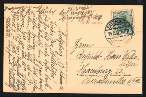 AK Ratzeburg, Blick auf Dom und See