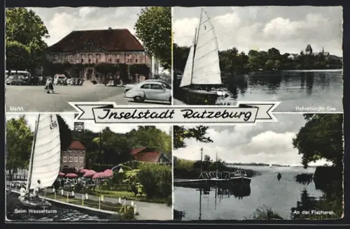 AK Ratzeburg, Markt, Ratzeburger See, Beim Wasserturm, An der Fischerei