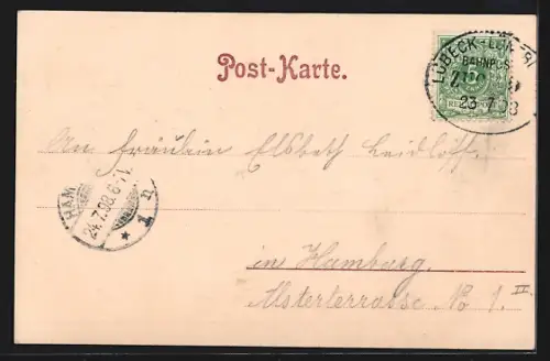 AK Ratzeburg, Dom, Rückansicht