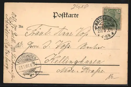 AK Ratzeburg i. Lbg., Am Quell, Brücke, Spazierweg