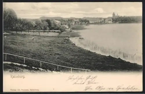 AK Ratzeburg, Blick auf See und Ufer