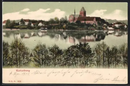 AK Ratzeburg, Blick auf Dom und See