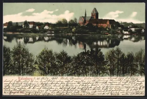 AK Ratzeburg, Blick auf Dom und See