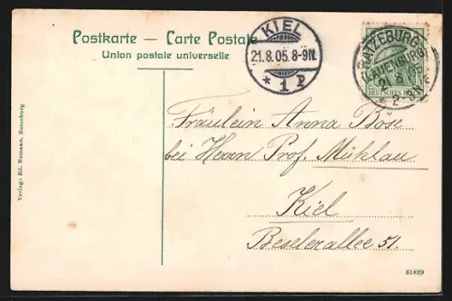 AK Ratzeburg, Blick auf Dom und See