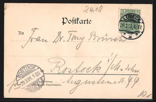 AK Ratzeburg, Blick auf Dom und Stadtinsel