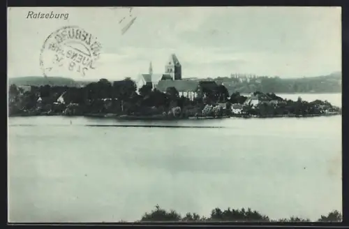 AK Ratzeburg, Blick auf Dominsel und Dom