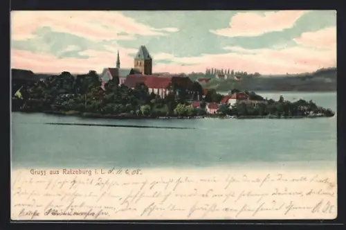 AK Ratzeburg i. L., Stadtinsel mit Dom und Kirche