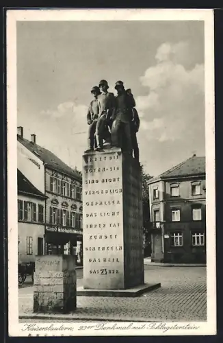AK Kaiserslautern, 23er-Denkmal mit Schlageterstein