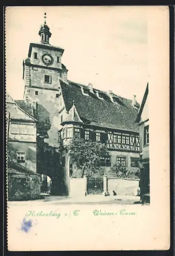 AK Rothenburg o. T., Weisser-Turm