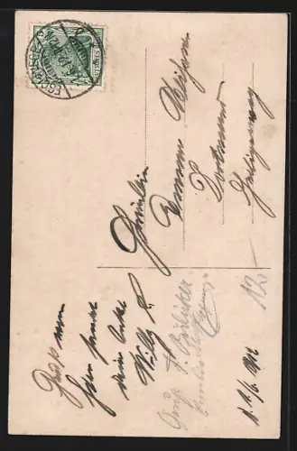 AK Eschwege, Cyriaxberg, Schloss, Marktplatz und Kriegerdenkmal